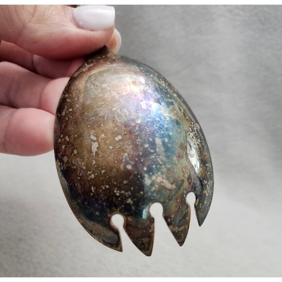 Sheffield England EP.S.A1 Serving Fork Spoon Salad Server Silverplated - Picture 5 of 9